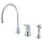 Kingston Brass KS3811ALBS Widespread Kitchen Faucet, Polished Chrome KS3811ALBS - alternate 1
